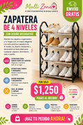 ZAPATERA DE 4 NIVELES