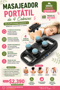 MASAJEADOR PORTÁTIL DE 4 CABEZAS