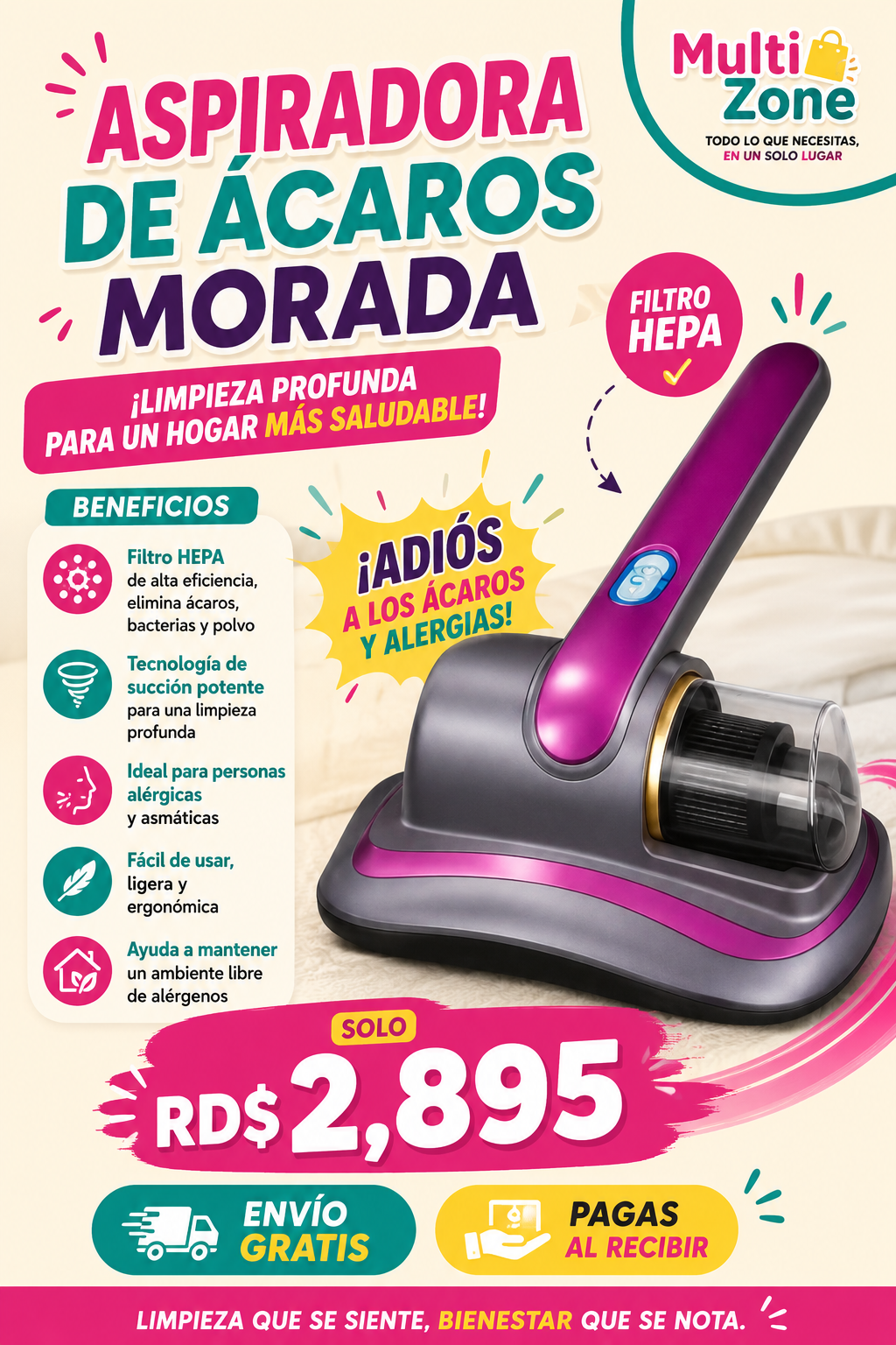 ASPIRADORA ANTI ACAROS
