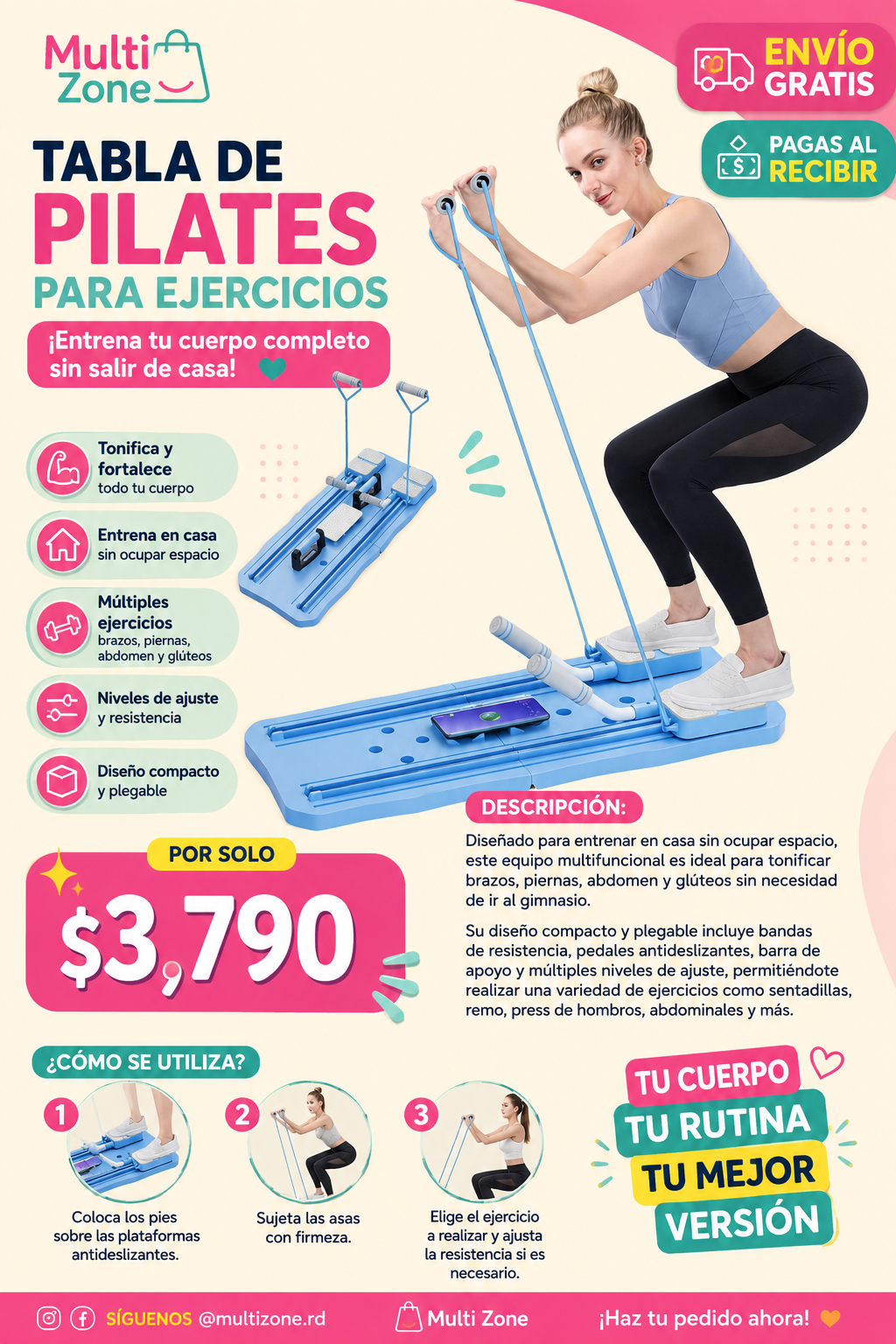 TABLA DE PILATES PARA EJERCICIOS