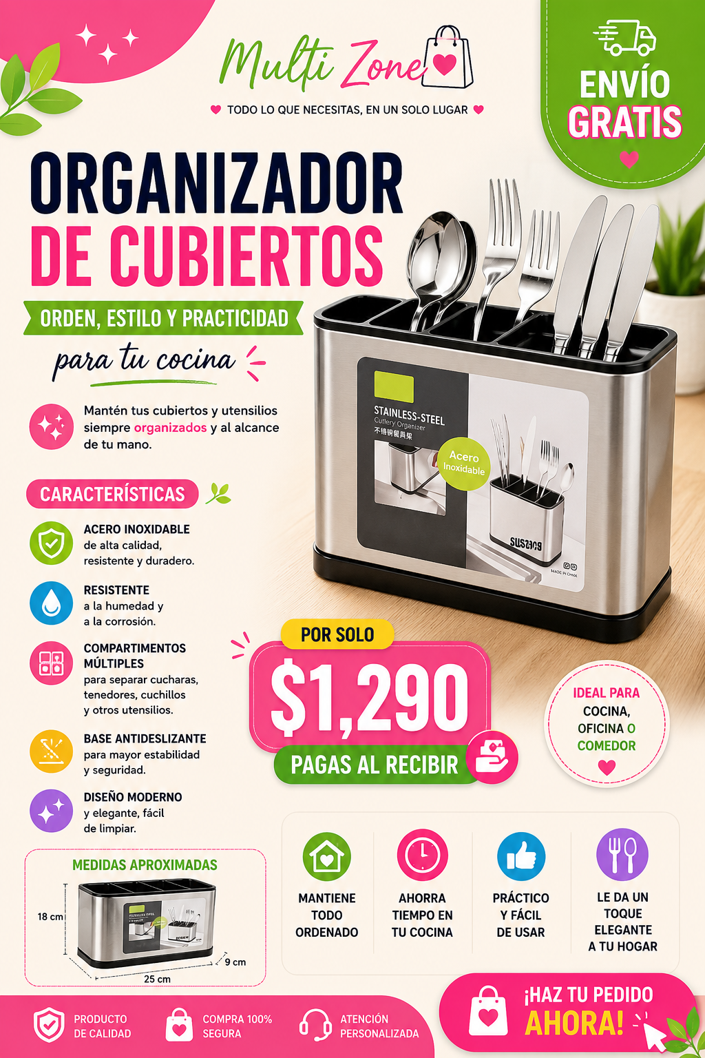 ORGANIZADOR DE CUBIERTOS