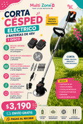 CORTA CESPED ELECTRICO 2 BATERIAS DE 48V 1 DISCOS