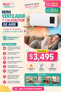 MINI VENTILADOR Y CALEFACTOR DE AIRE