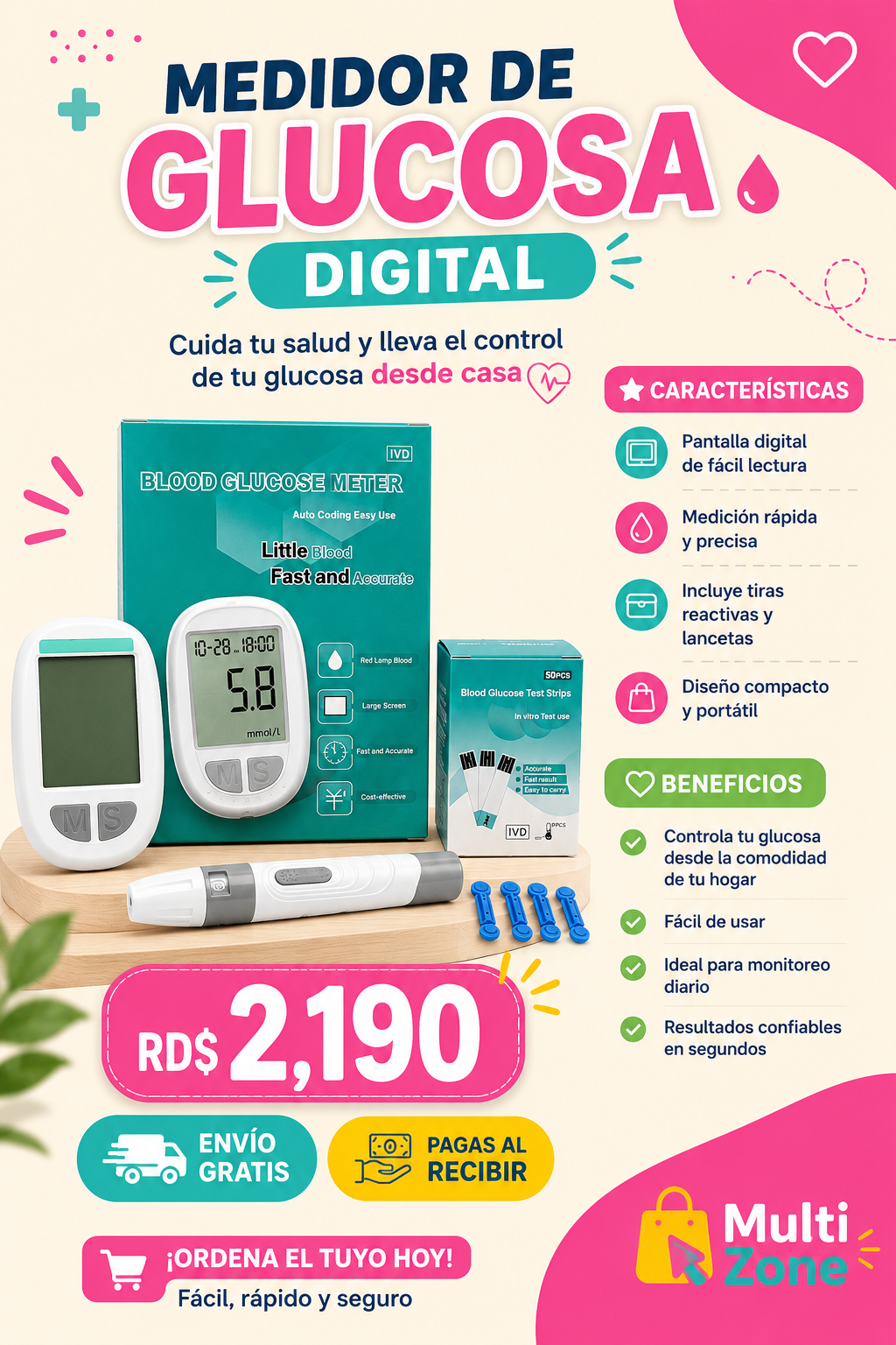 MEDIDOR DE GLUCOSA DIGITAL