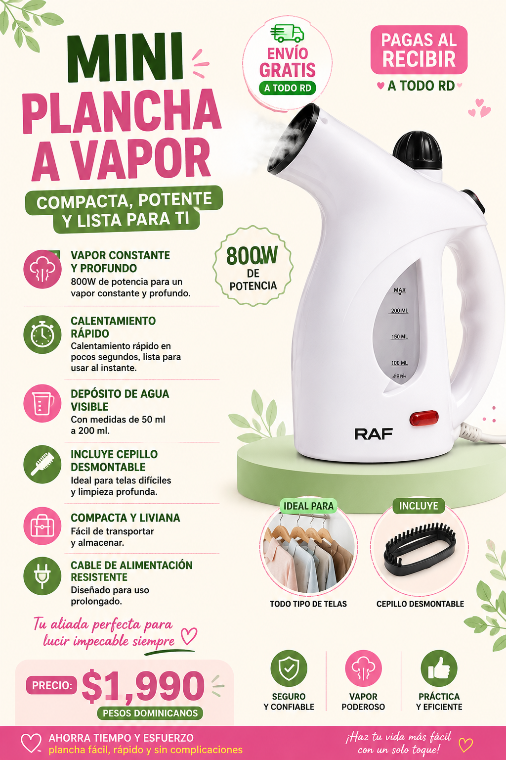 MINI PLANCHA A VAPOR