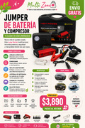 JUMPER DE BATERÍA Y COMPRESOR