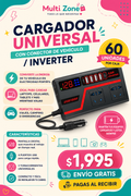 CARGADOR UNIVERSAL CON CONECTOR DE VEHÍCULO INVERTER