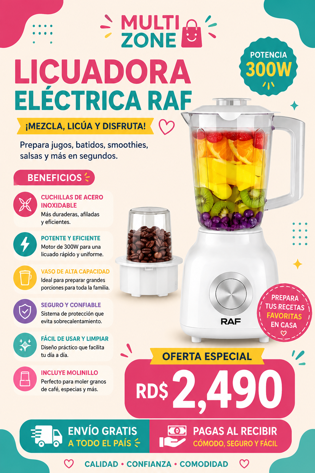 LICUADORA ELECTRICA RAF