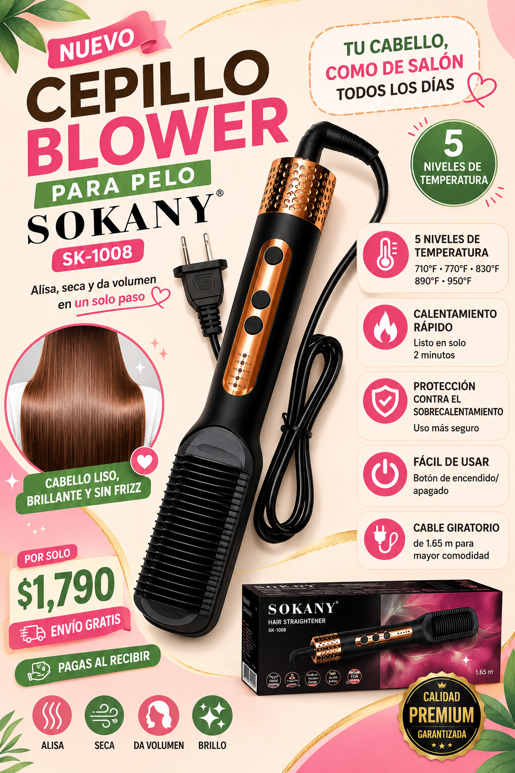 CEPILLO BLOWER PARA PELO SOKANY