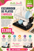 ESCURRIDOR DE PLATOS 2 NIVELES