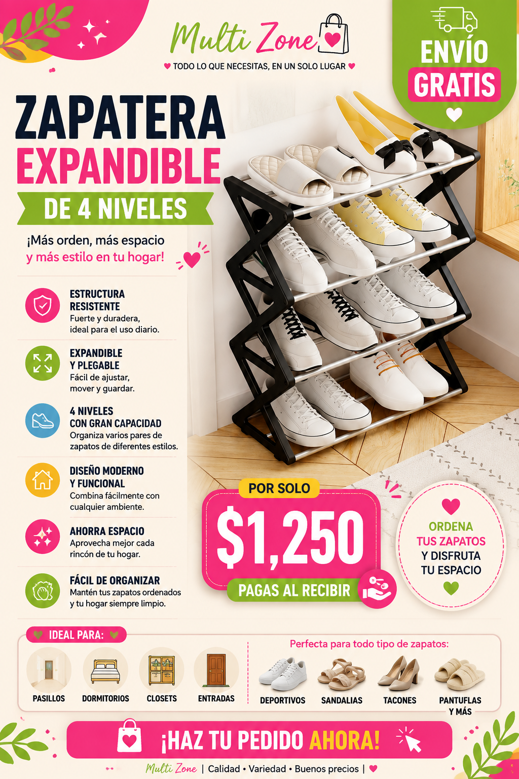 ZAPATERA 4 NIVELES